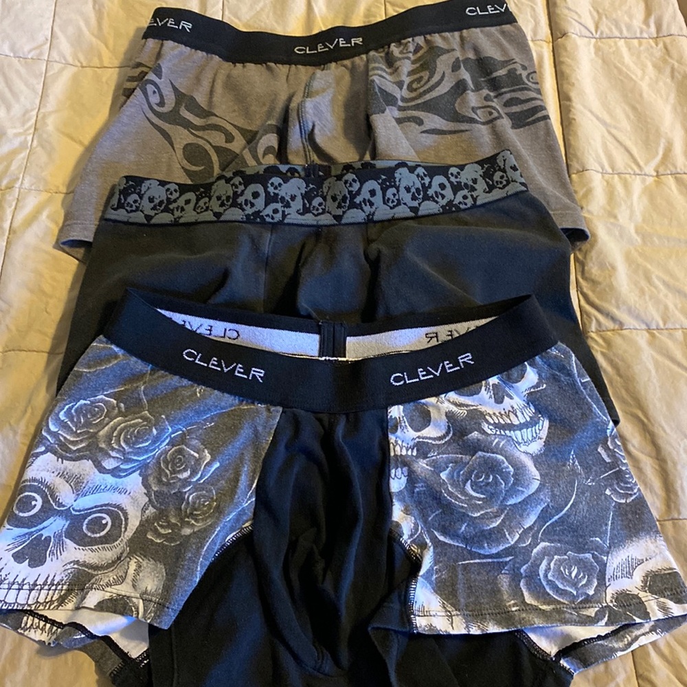 A bundle of Clever boxers size Large